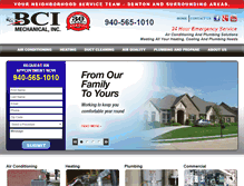 Tablet Screenshot of bcimechanical.com